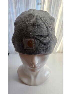 Gray Carhartt Knit Cuffed Beanie: Winter Hat